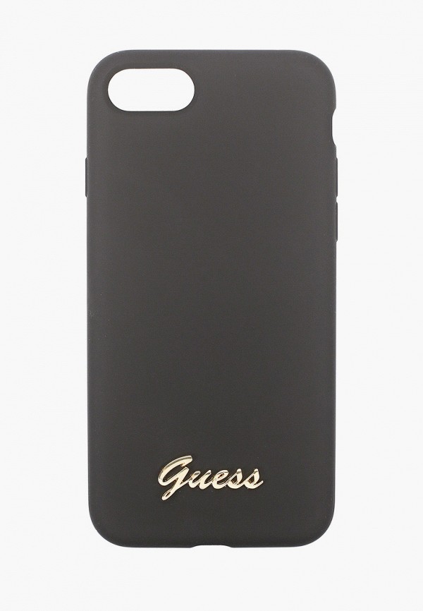 

Чехол для iPhone Guess, Черный, 7 / 8 / SE 2020, Silicone collection Gold metal logo Black