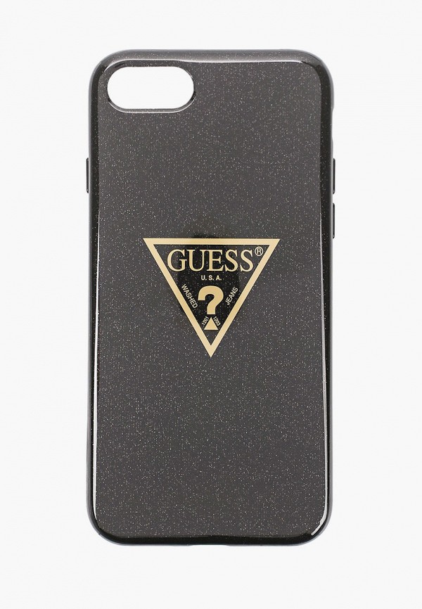 

Чехол для iPhone Guess, Черный, 7 / 8 / SE 2020, Triangle Logo collection Solid Glitter TPU Black