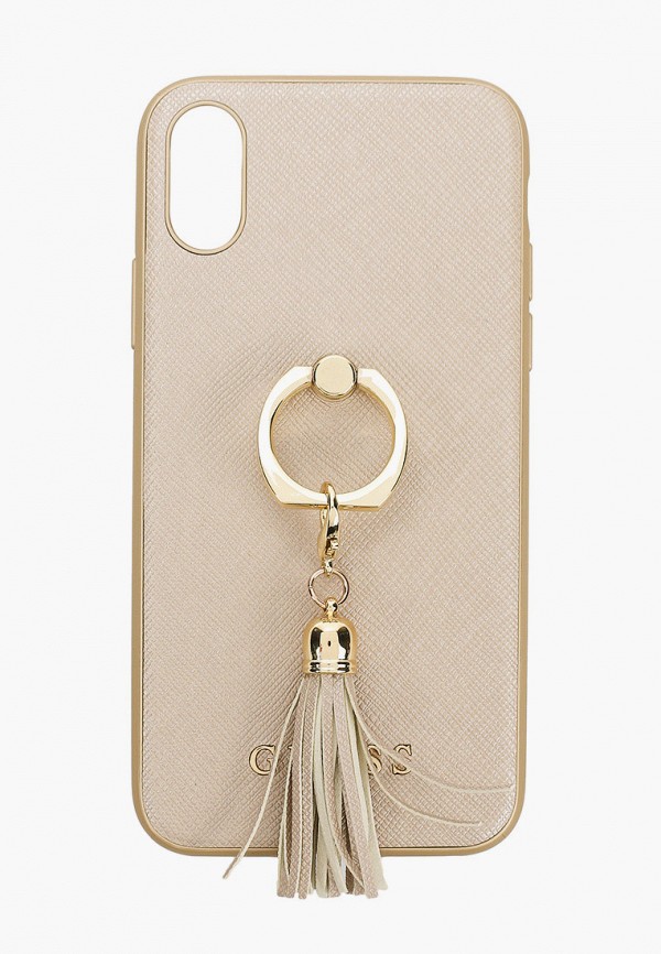 

Чехол для iPhone Guess, Бежевый, X / XS, Saffiano PU + Ring Beige