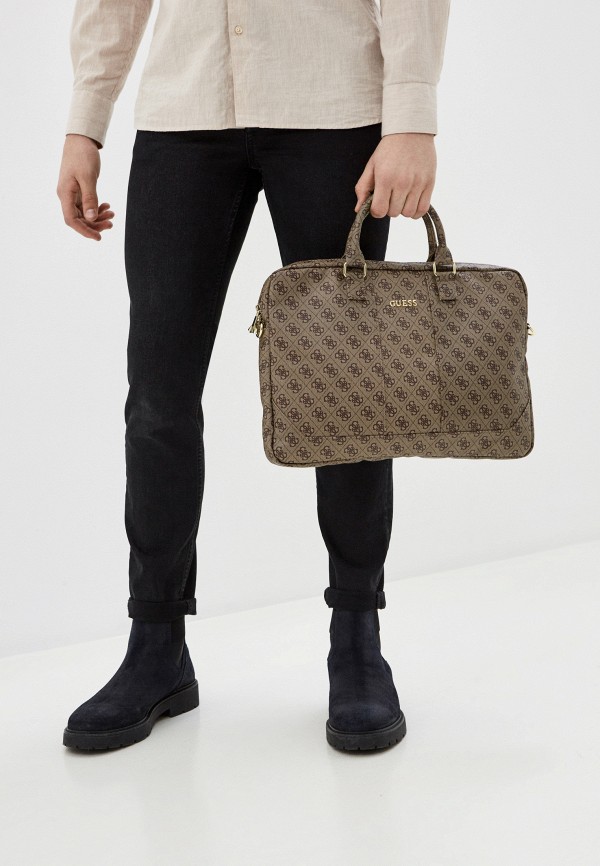 Сумка Guess коричневый, размер 00, фото 4