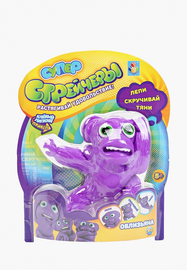 

Слайм 1Toy, Фиолетовый, 1TOY Супер Стрейчеры Обезьяна, тянущаяся игрушка