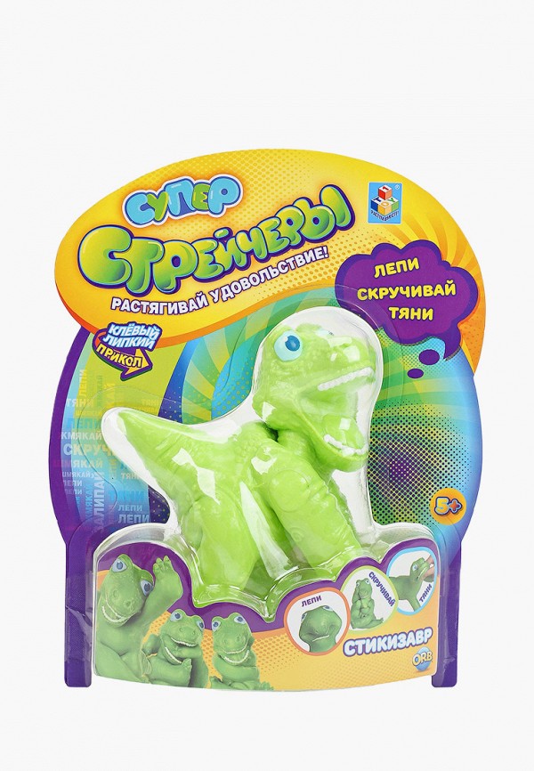 

Слайм 1Toy, Зеленый, 1TOY Супер Стрейчеры Стикизавр, тянущаяся игрушка