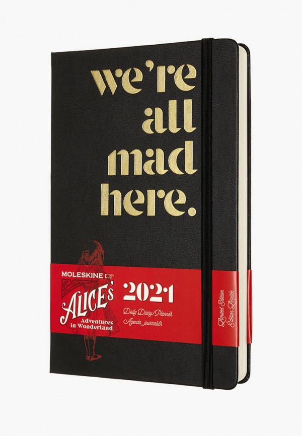 

Ежедневник Moleskine, Черный, 2021 Alice 13х21 см