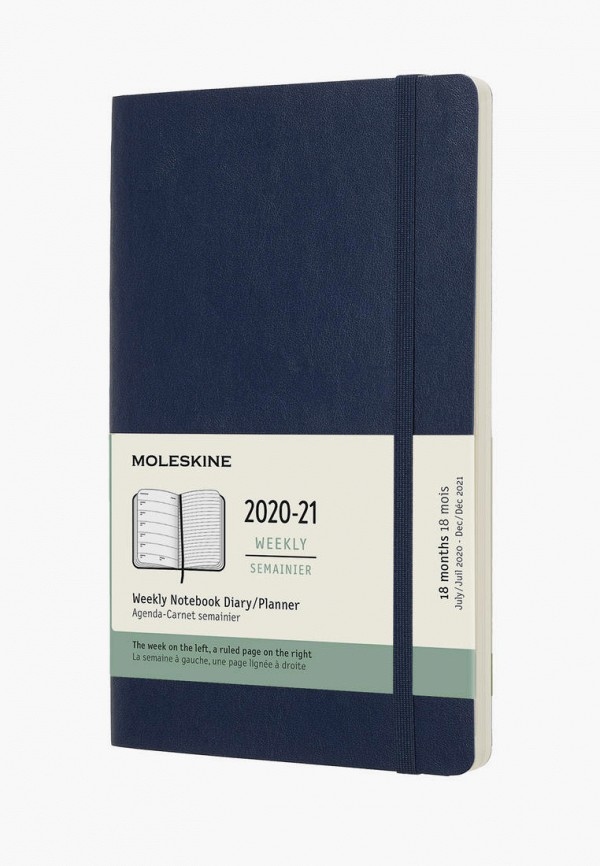 

Еженедельник Moleskine, Синий, 2020-2021 Classic Sapphire Soft