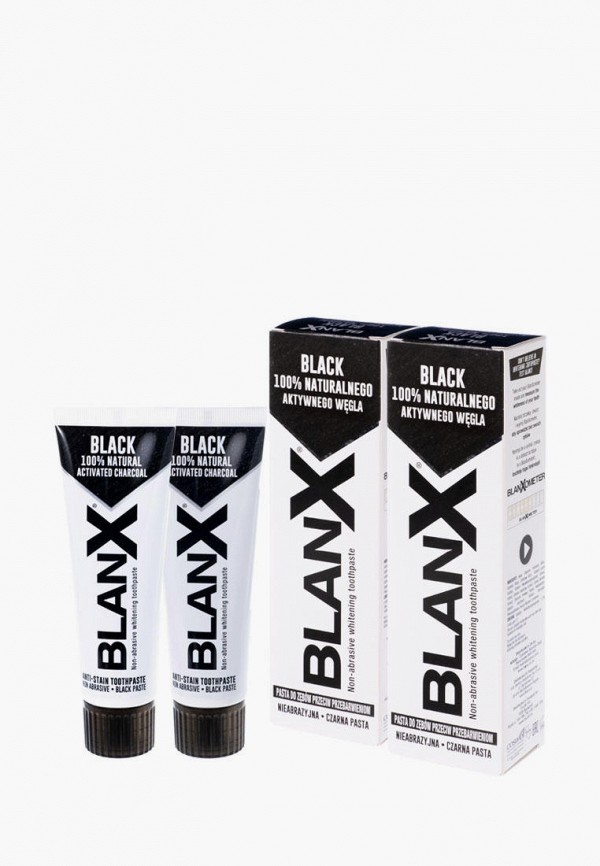 

Комплект зубных паст Blanx, Черный, BLANX Black Charcoal 75 ml/ Бланкс Блэк с углем 2 шт. по 75 мл
