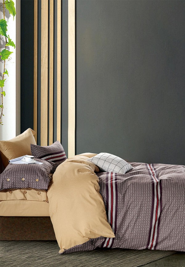 

Постельное белье Евро Bellehome, Бордовый, Байрон