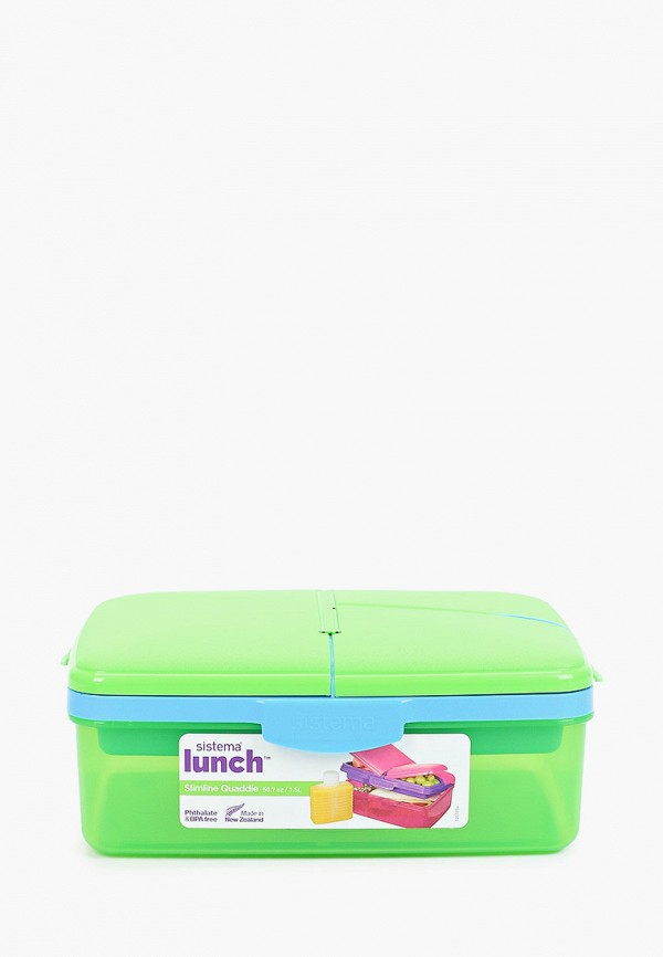 

Ланчбокс Sistema, Зеленый, 4-х секционный с бутылкой, 1,.5 л