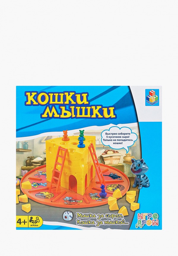 

Игра настольная 1Toy, Разноцветный, ИГРОДРОМ "Кошки-Мышки"