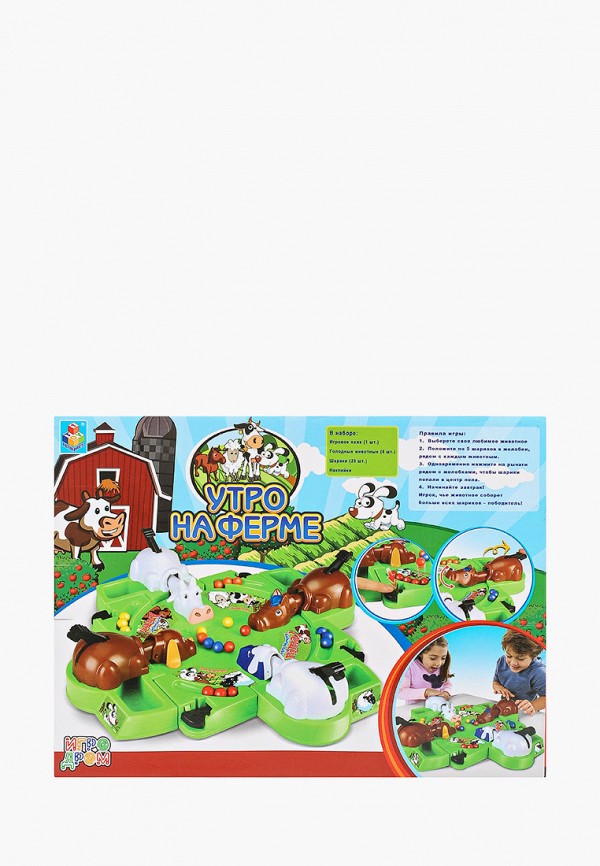 

Игра настольная 1Toy, Разноцветный, ИГРОДРОМ "Утро на ферме"