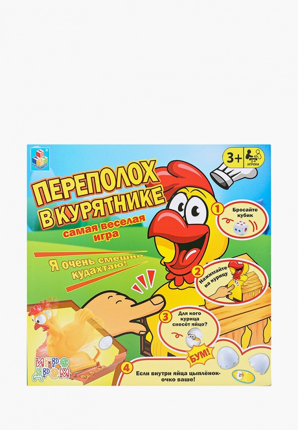 

Игра настольная 1Toy, Разноцветный, ИГРОДРОМ "Переполох в курятнике"