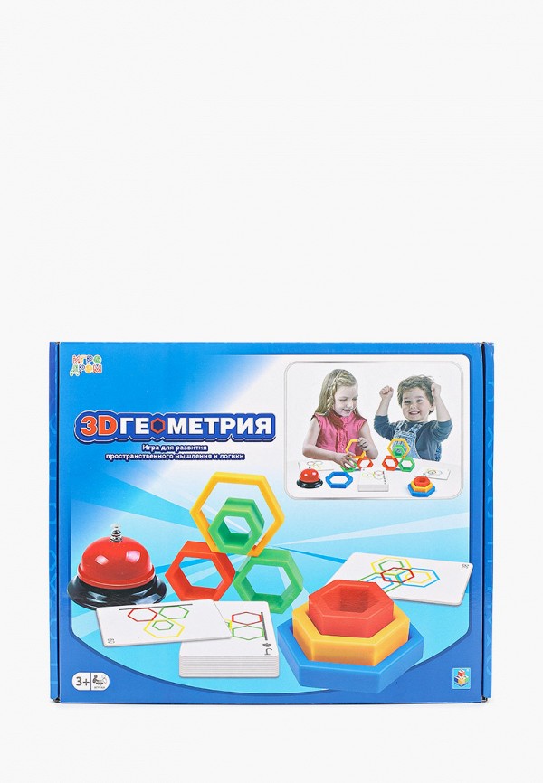 

Игра настольная 1Toy, Разноцветный, "3D Геометрия"