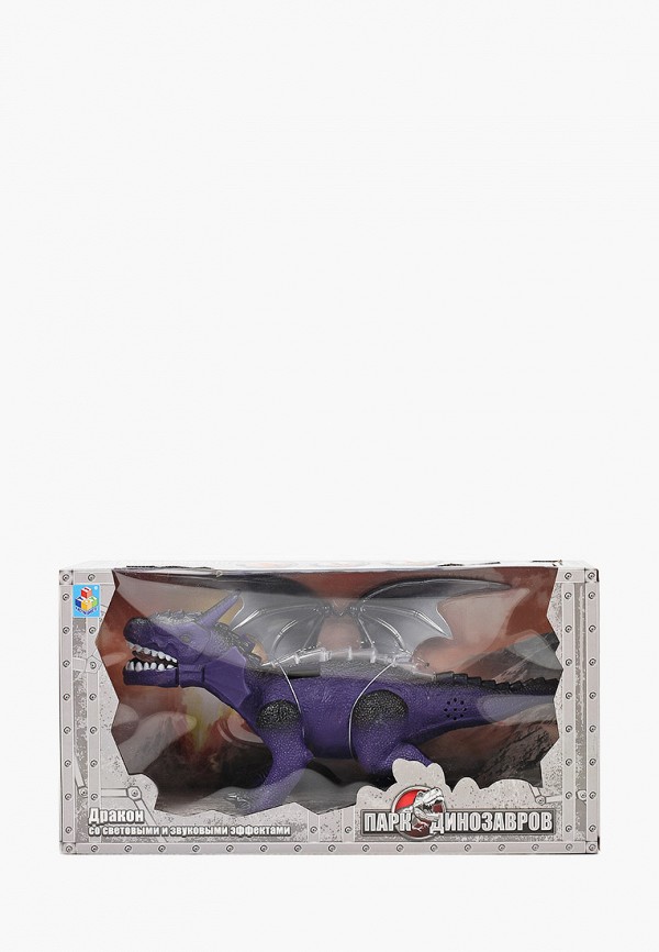 

Игрушка интерактивная 1Toy, Фиолетовый, Дракон со световыми звуковыми эффектами, 30 см