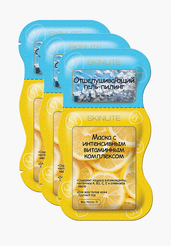 

Набор масок для лица Skinlite, Белый, Оздоравливающий комплекс, 3 х 10 мл