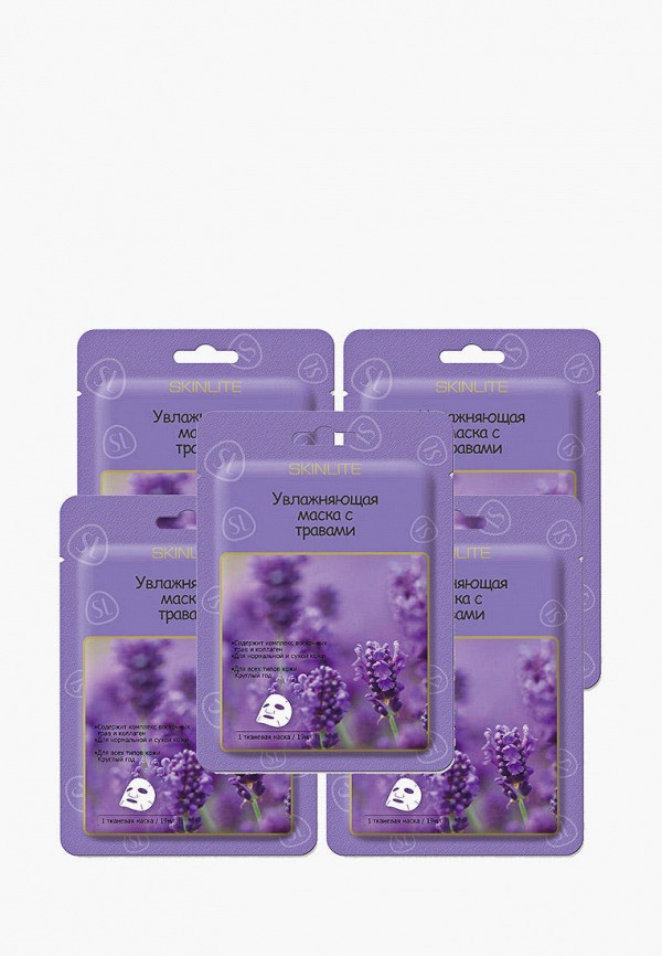 

Набор масок для лица Skinlite, Белый, с травами, 5 х 19 мл