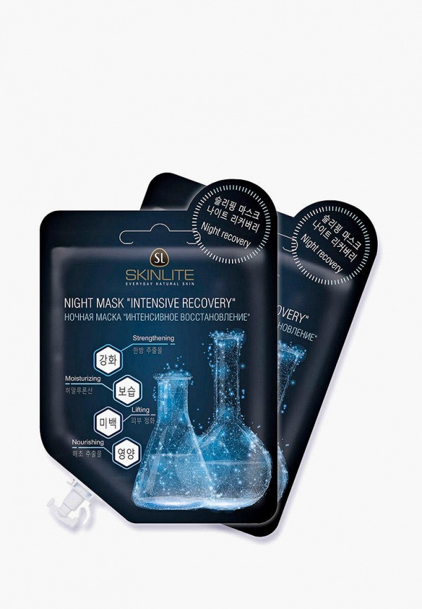 

Набор масок для лица Skinlite, Белый, "ИНТЕНСИВНОЕ ВОССТАНОВЛЕНИЕ", 2 х 20 г