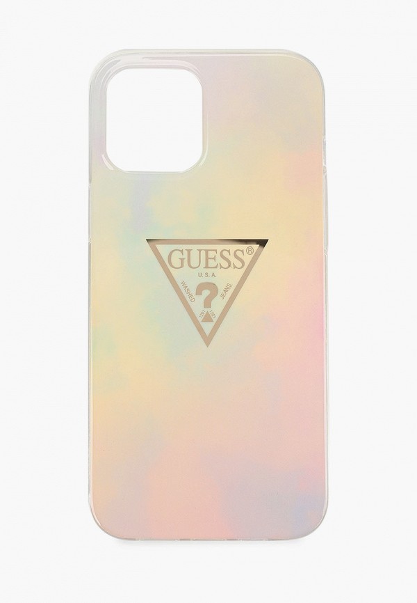 

Чехол для iPhone Guess, Разноцветный, 12 Pro Max (6.7), PC/TPU TIE & DYE Pink