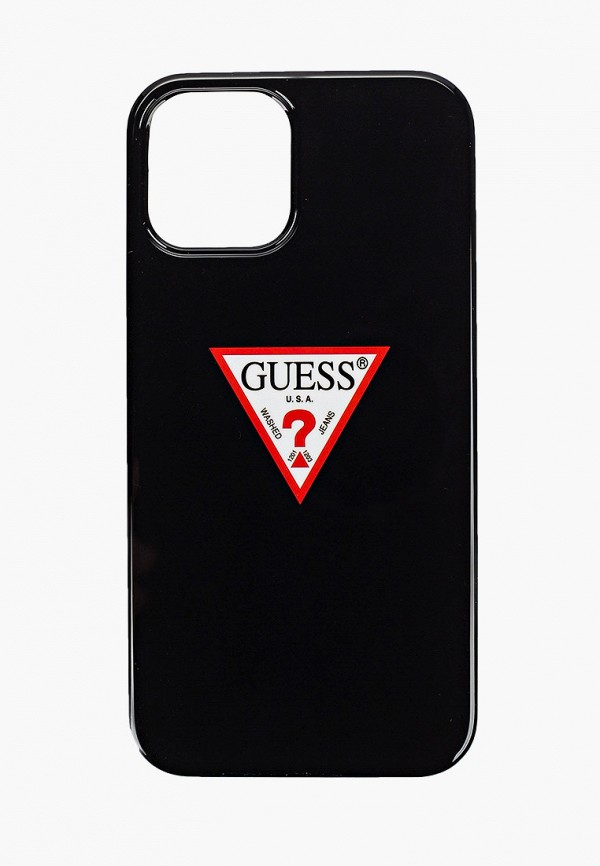 

Чехол для iPhone Guess, Черный, 12/12 Pro (6.1), PC/TPU Shiny Triangle logo Black