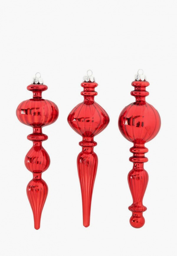

Набор елочных украшений Boltze Home Collections, Красный, 7х7х15 см - 3 шт.