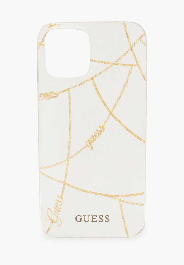 

Чехол для iPhone Guess, Белый, 12 Pro Max (6.7), PC/TPU Chain design White/Gold