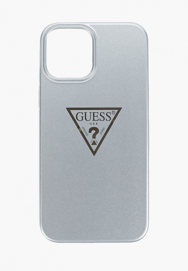 

Чехол для iPhone Guess, Серый, 12 Pro Max (6.7), PC/TPU Metallc effect Triangle logo Grey