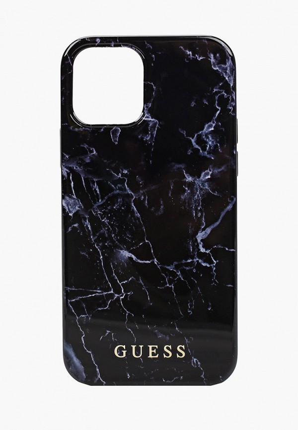 

Чехол для iPhone Guess, Черный, 12/12 Pro (6.1), PC/TPU Marble Design Black