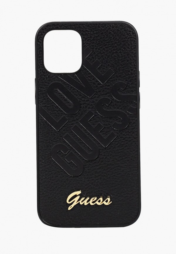 

Чехол для iPhone Guess, Черный, 12 mini (5.4), PU Iridescent "Love" with metal logo Black