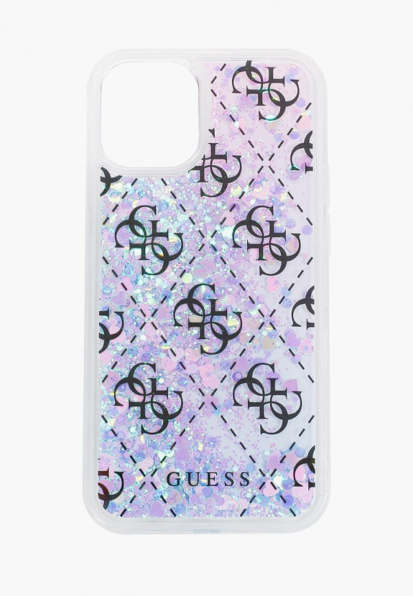 

Чехол для iPhone Guess, Разноцветный, 12 mini (5.4), Liquid Glitter 4G Iridescent Pink