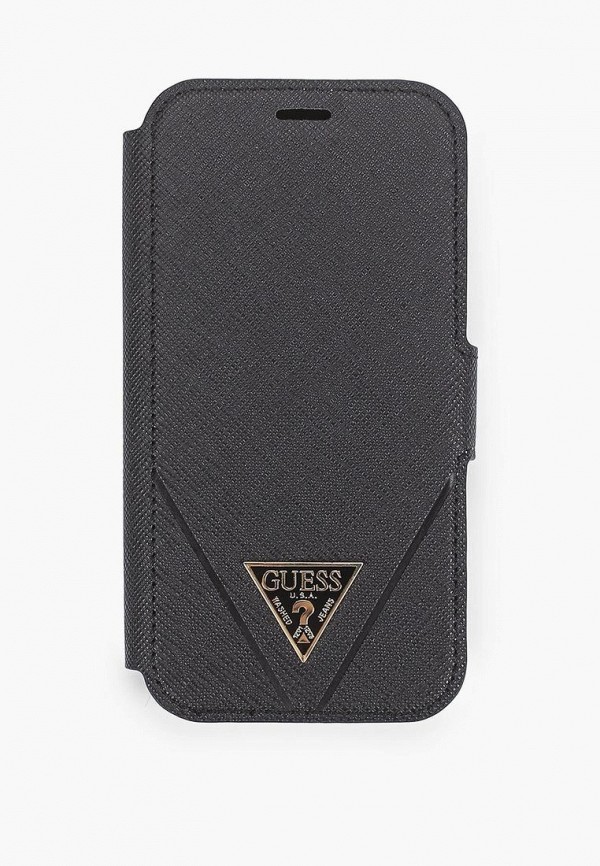 

Чехол для iPhone Guess, Черный, 12 mini (5.4), PU Saffiano Triangle metal logo Black