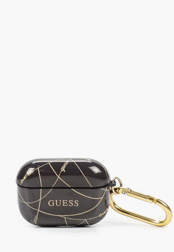 

Чехол для наушников Guess, Черный, Airpods Pro, TPU case with ring Chain Black