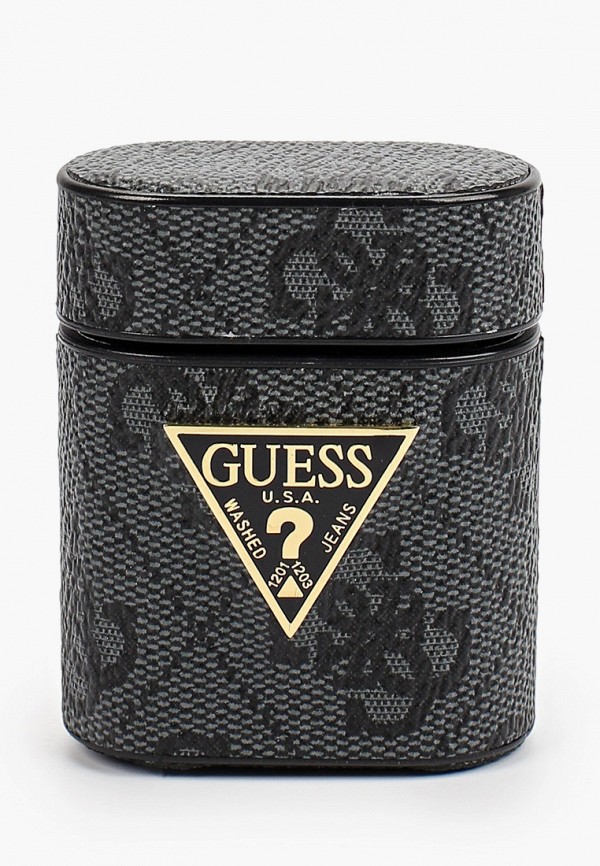 

Чехол для наушников Guess, Серый, Airpods, 4G PU leather case with metal logo Grey