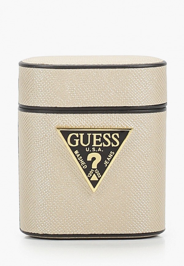 

Чехол для наушников Guess, Бежевый, Airpods, Saffiano PU leather case with metal logo Beige