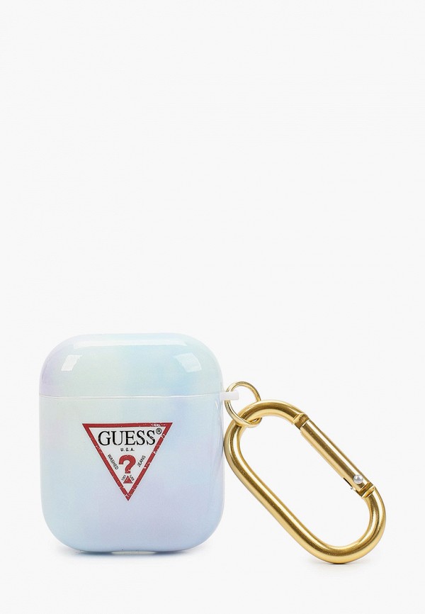 

Чехол для наушников Guess, Голубой, Airpods, TPU case with ring TIE & DYE Blue