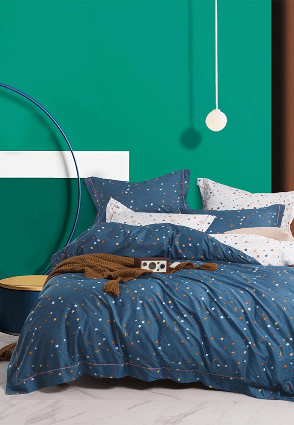 

Постельное белье Евро Bellehome, Синий, Авалон