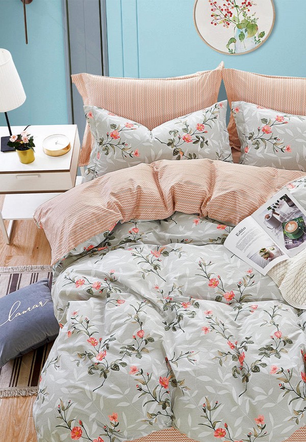 

Постельное белье 1,5-спальное Bellehome, Серый, Дофине