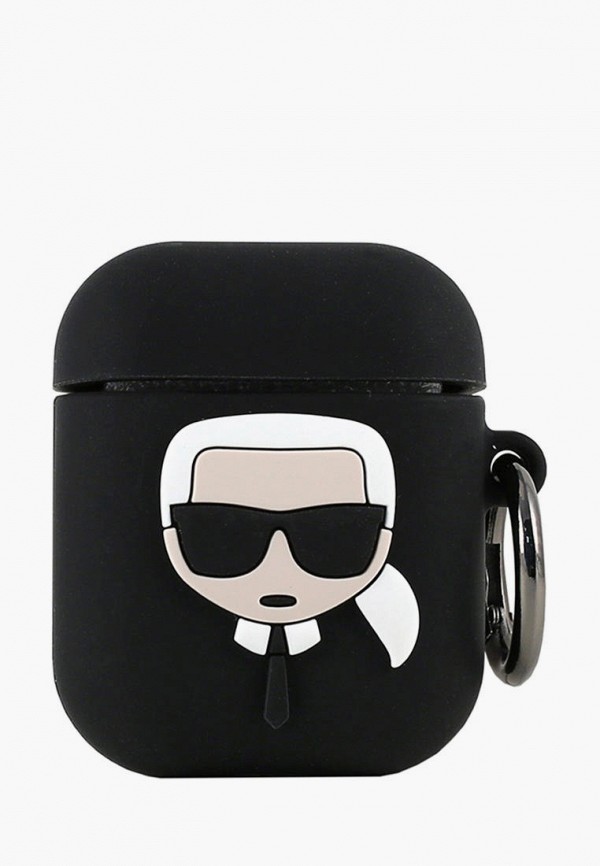 

Чехол для наушников Karl Lagerfeld, Черный, Airpods, Karl Silicone case with ring Black