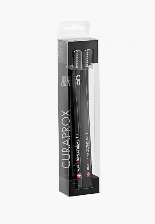 

Комплект зубных щеток Curaprox, Черный, "Black Is White", 2 шт.