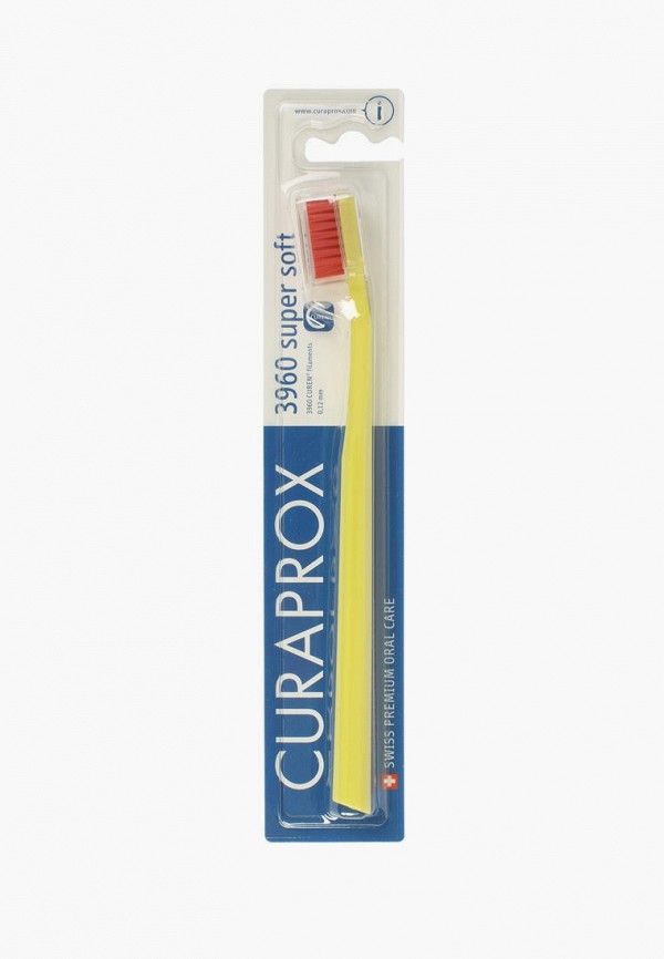 

Зубная щетка Curaprox, Желтый, с синтетической щетиной