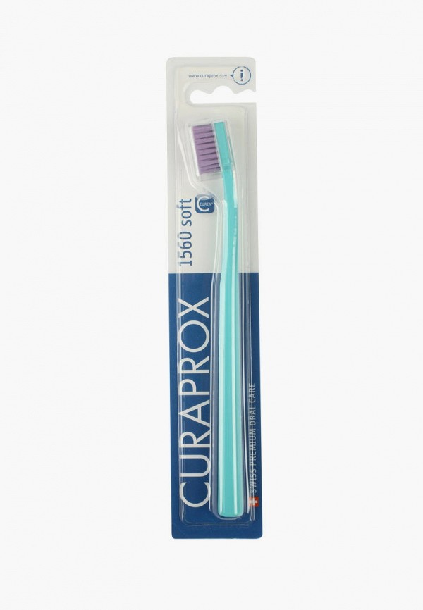 

Зубная щетка Curaprox, Бирюзовый, с синтетической щетиной