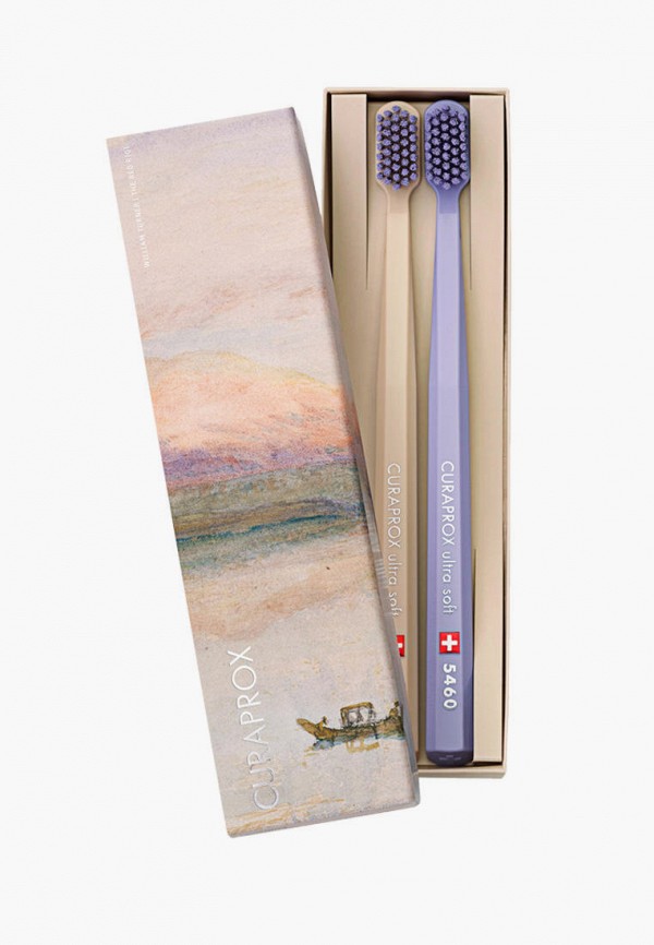 

Комплект зубных щеток Curaprox, Разноцветный, щетина, 2Box William Turner