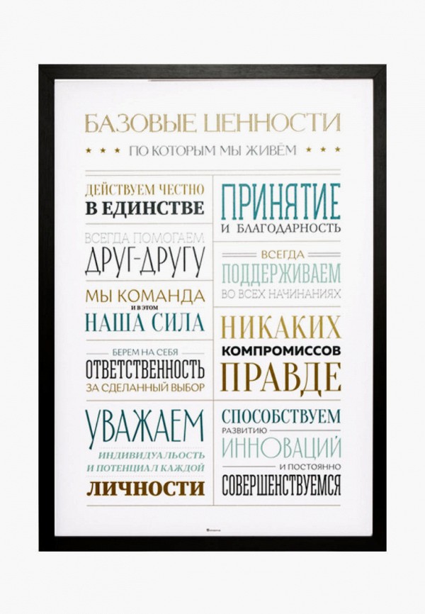 

Картина Kim Dom, Белый, Базовые Ценности 45х62 см