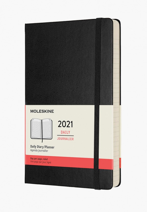 

Ежедневник Moleskine, Черный, 12M DAILY LG BLK HARD