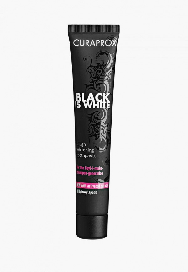 

Зубная паста Curaprox, Черный, Отбеливающая "Black Is White", 90 мл
