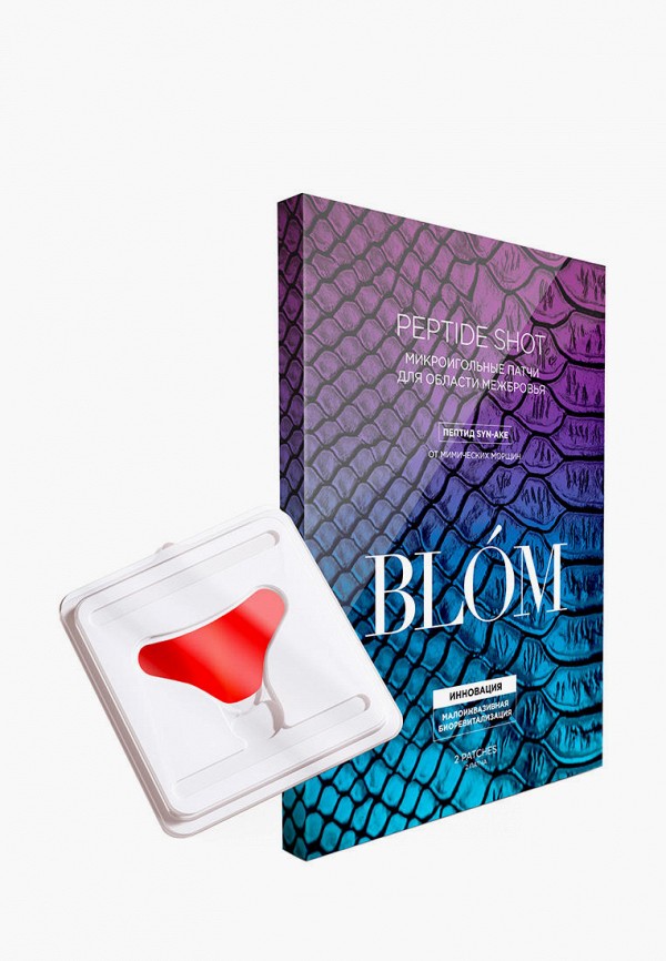 

Патчи для лица Blom, Разноцветный, SYN-AKE для области межбровья Peptide Shot, 2 патча