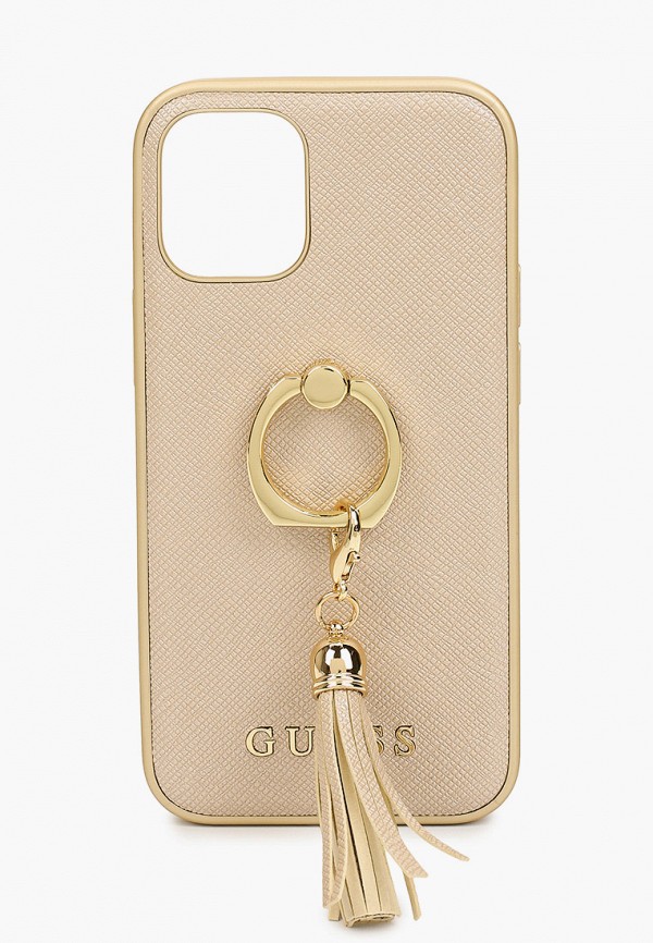 

Чехол для iPhone Guess, Бежевый, 12 mini (5.4), PU Saffiano + Ring Beige