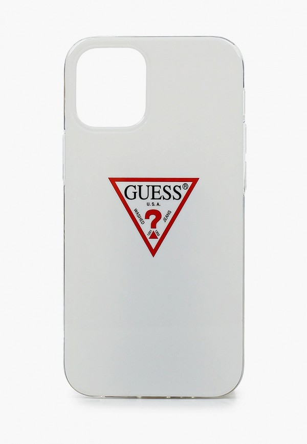 

Чехол для iPhone Guess, Белый, 12 mini, Shiny Triangle logo White