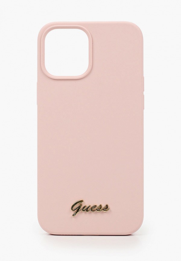 

Чехол для телефона Guess, Розовый, 12 Pro Max (6.7), Liquid Silicone Gold metal Logo Pink