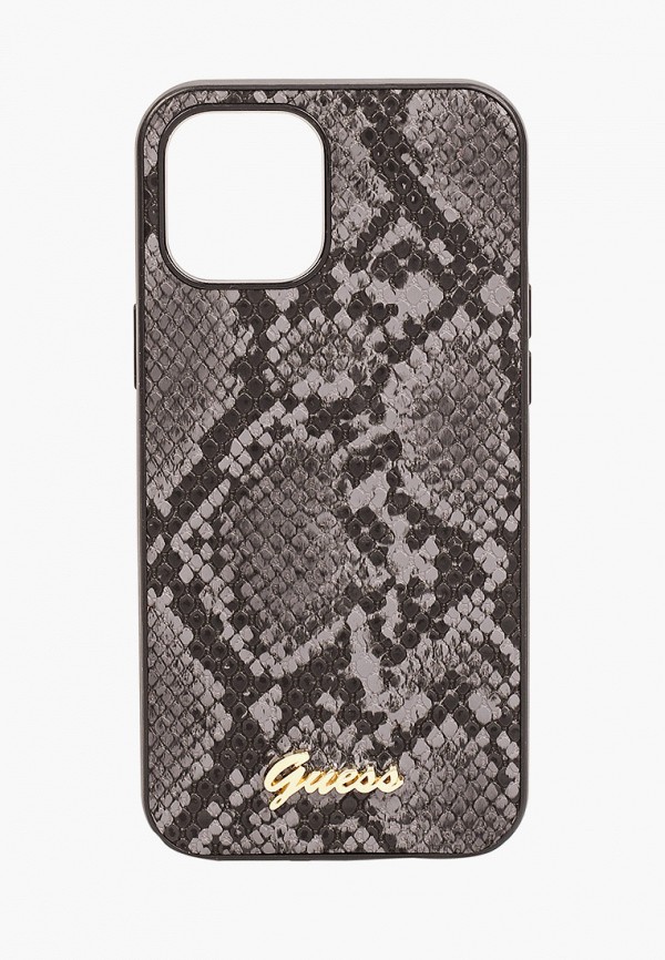 

Чехол для iPhone Guess, Серый, 12 Pro Max (6.7), PU Python Metal logo Black