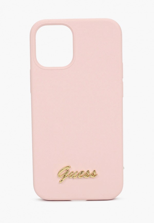 

Чехол для iPhone Guess, Розовый, 12 mini (5.4), Liquid Silicone Gold metal Logo Pink
