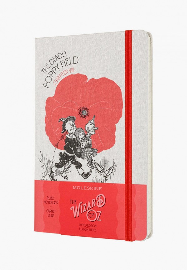 

Блокнот Moleskine, Красный, LE NB WIZARD OF OZ LG RUL POPPY FIELD 8056420851267