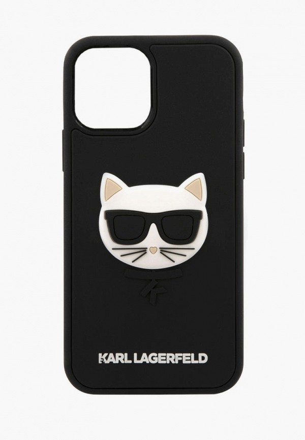 

Чехол для iPhone Karl Lagerfeld, Черный, 12 mini (5.4), 3D Rubber Choupette's head Black